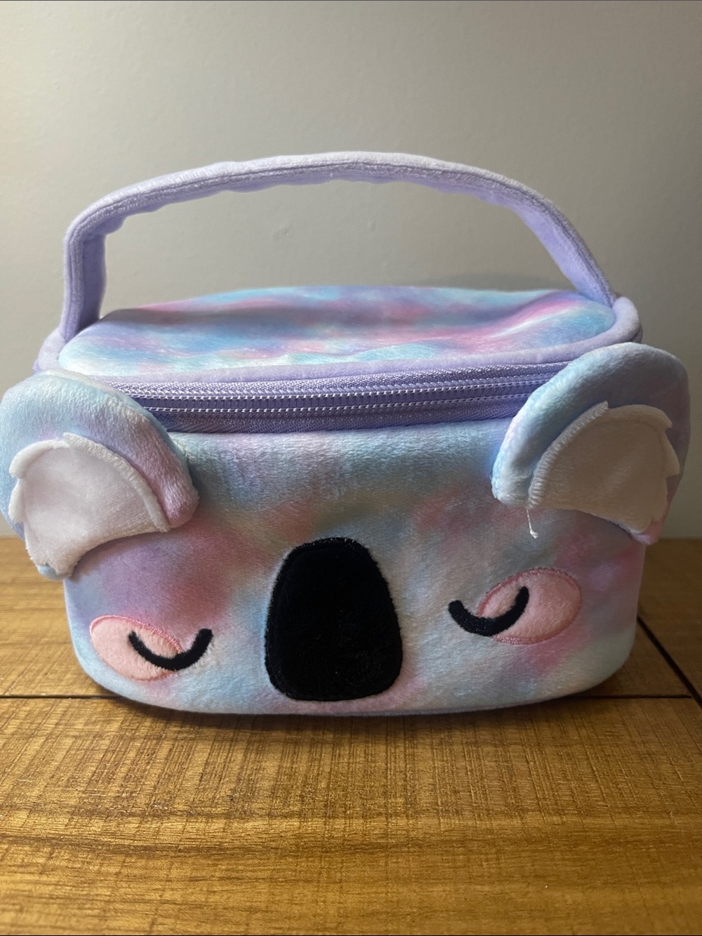 Kids Plush Koala Small Travel Bag Bag - Pastel Tie-Dye
